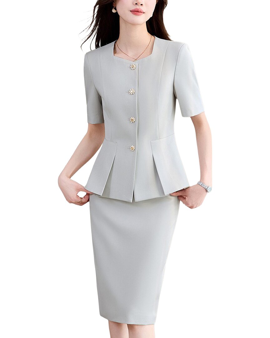Olivia Taylor Olivia Taylor 2Pc Blazer & Skirt Set