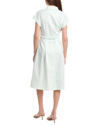 Renuar Woven Button Front Midi Dress