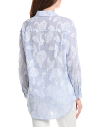 Renuar Woven Button Front Blouse