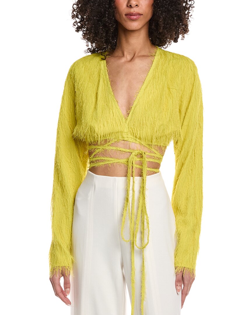 Lapointe Lightweight Fringe Tie Waist Top