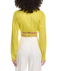Lapointe Lightweight Fringe Tie Waist Top
