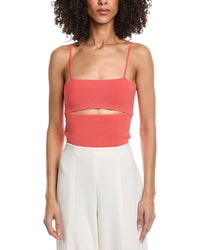 Lapointe Crepe Matte Front Slit Tank