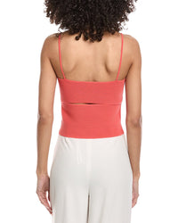 Lapointe Crepe Matte Front Slit Tank