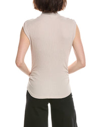 Michael Stars Campbell Ruched Mock Neck T-Shirt