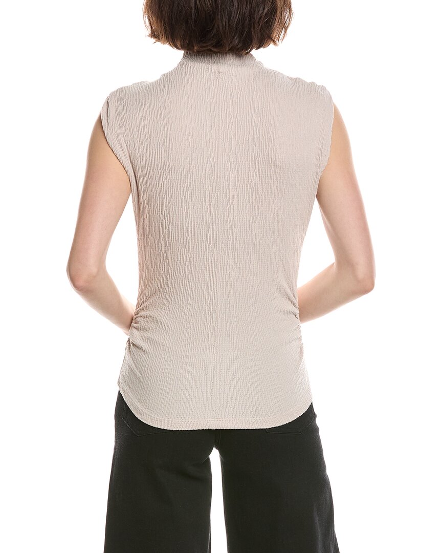 Michael Stars Campbell Ruched Mock Neck T-Shirt
