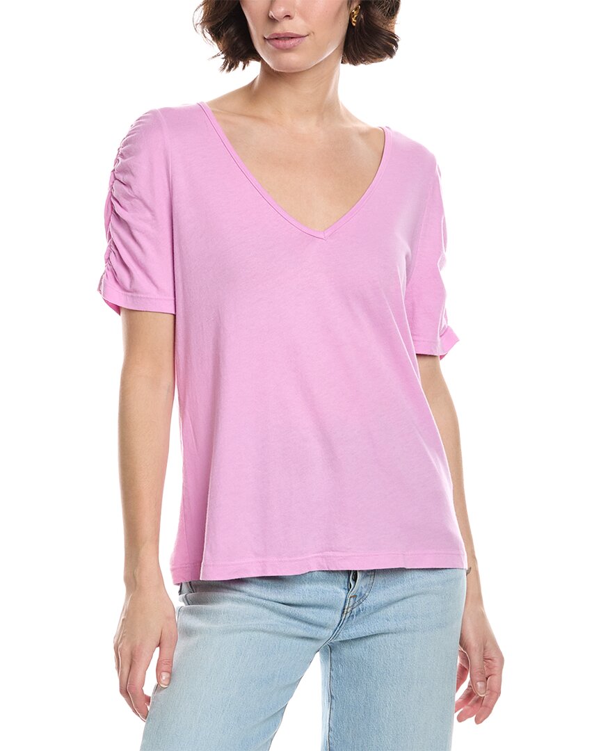 Michael Stars Josie Ruched Sleeve T-Shirt