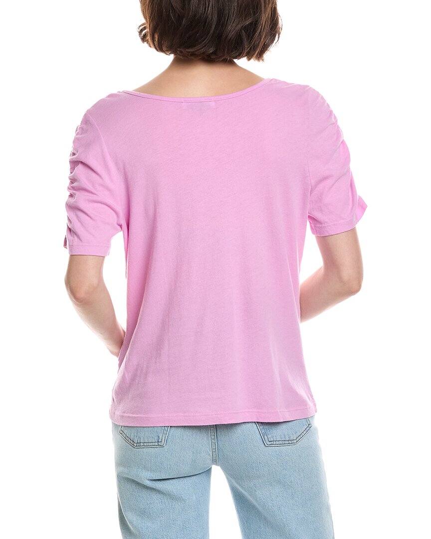 Michael Stars Josie Ruched Sleeve T-Shirt
