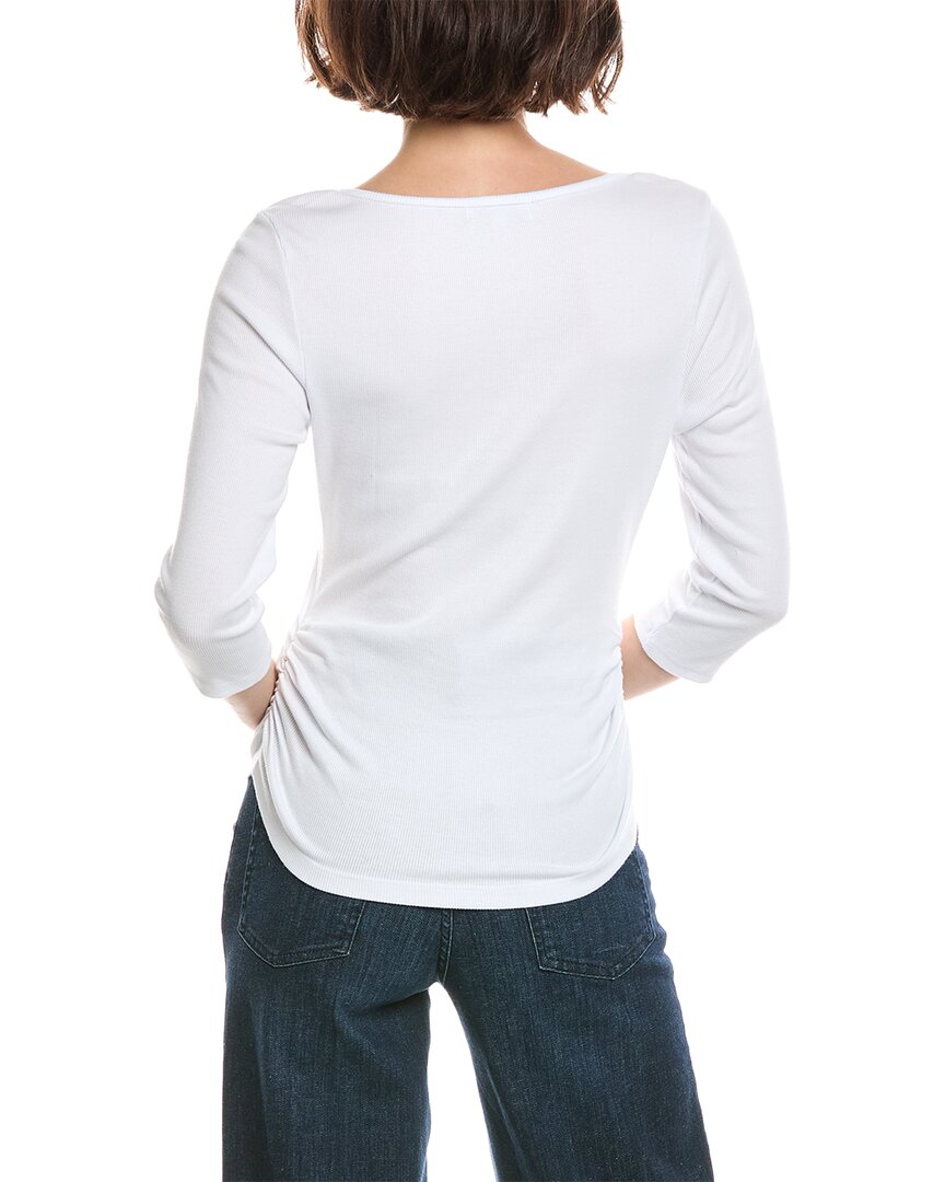 Michael Stars Asha 3/4 Sleeve Straight Neck Top