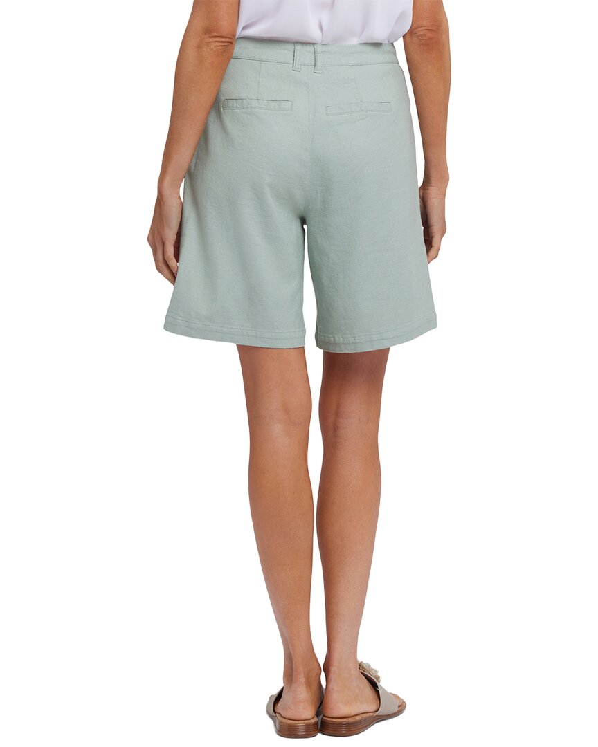 Nydj Relaxed Linen-Blend Tomatillo Short