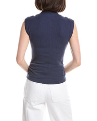 Michael Stars Campbell Ruched Mock Neck T-Shirt