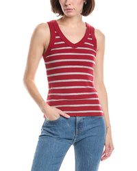 Michael Stars Maya Stripe V-Neck Tank