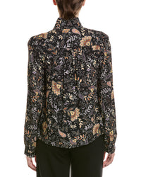 Michael Stars Michael Stars Alexei Printed Pussy Bow Blouse