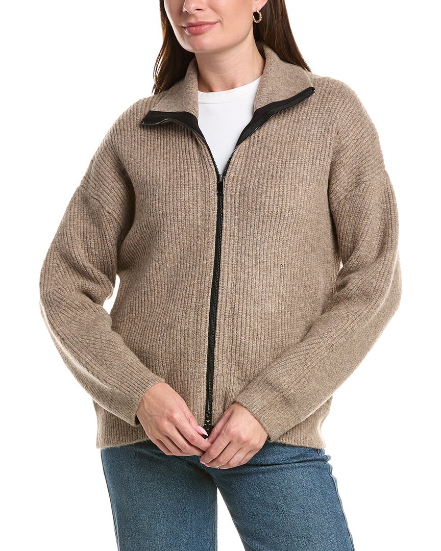 Michael Stars Michael Stars Cali Ribbed Zip Up