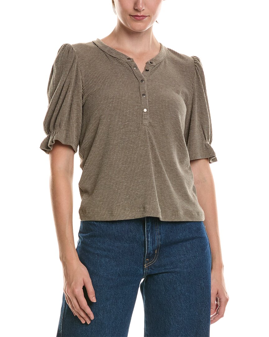 Michael Stars Michael Stars Jayden Ribbed Henley Femme Top