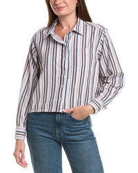 Michael Stars Michael Stars Scarlet Cropped Button Down Shirt