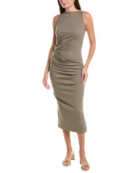 Michael Stars Michael Stars Reign Knife Neck Midi Pleated Dress