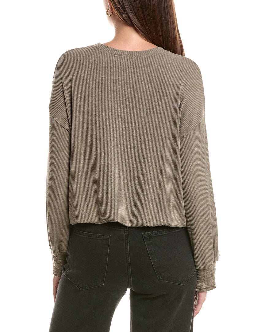 Michael Stars Michael Stars Tia Ribbed Crewneck Sweatshirt