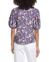 Nicole Miller Linen-Blend Blouse
