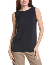Fabiana Filippi Seersucker Silk-Blend Tank