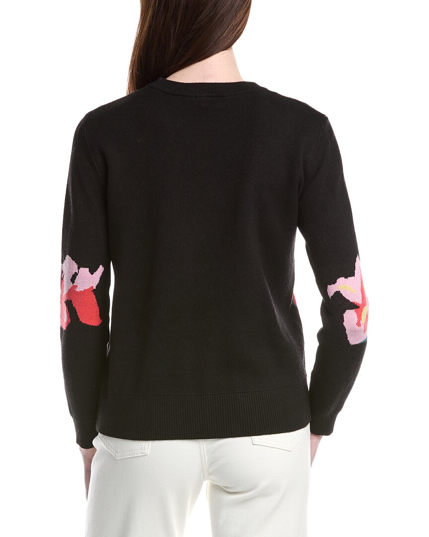 T Tahari Flower Jacquard Top