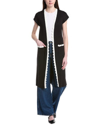 T Tahari Extended Sleeve Long Vest