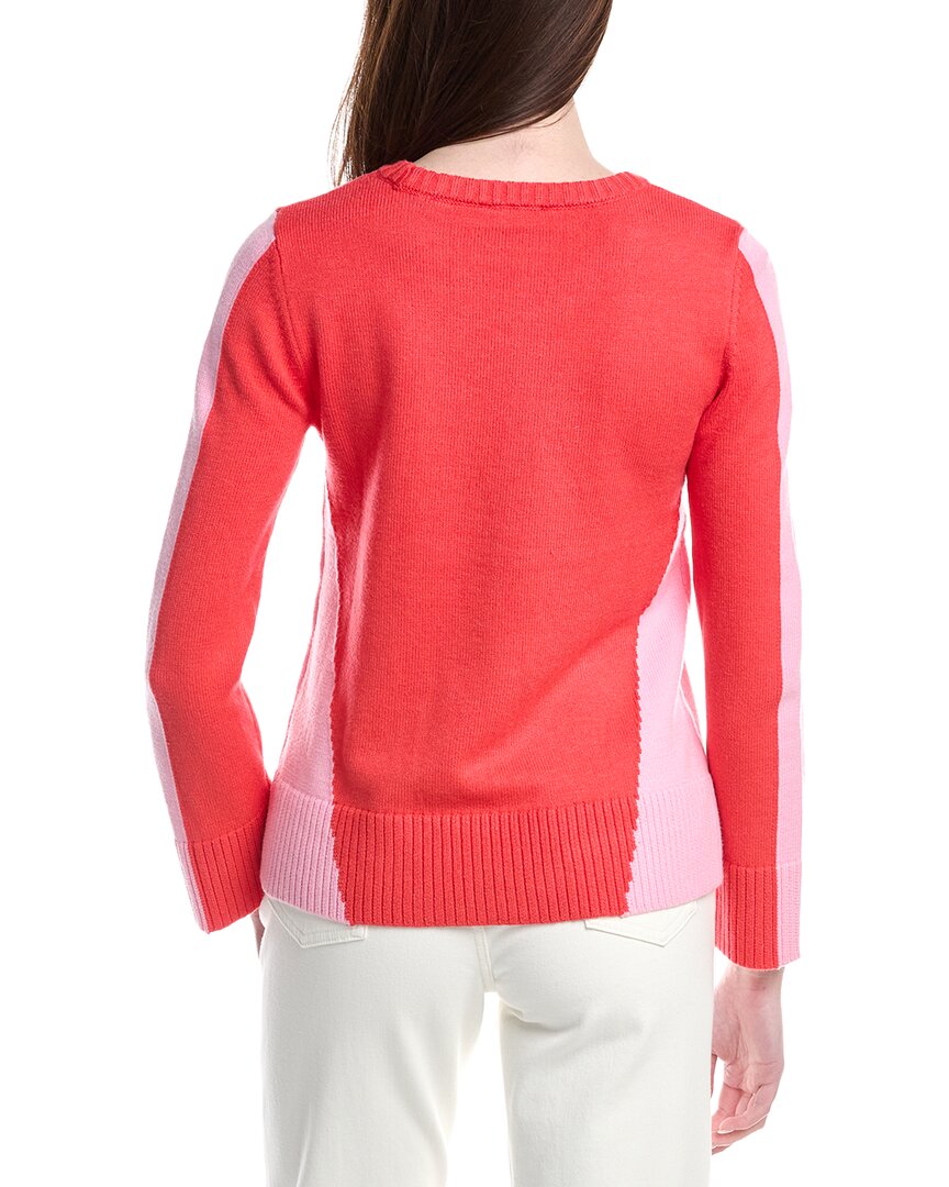 T Tahari Colorblock Jersey Crewneck Top