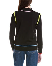 T Tahari Jersey Multicolor Tipping Pullover