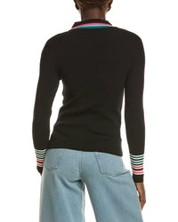T Tahari Rainbow Collar Rib Shirt