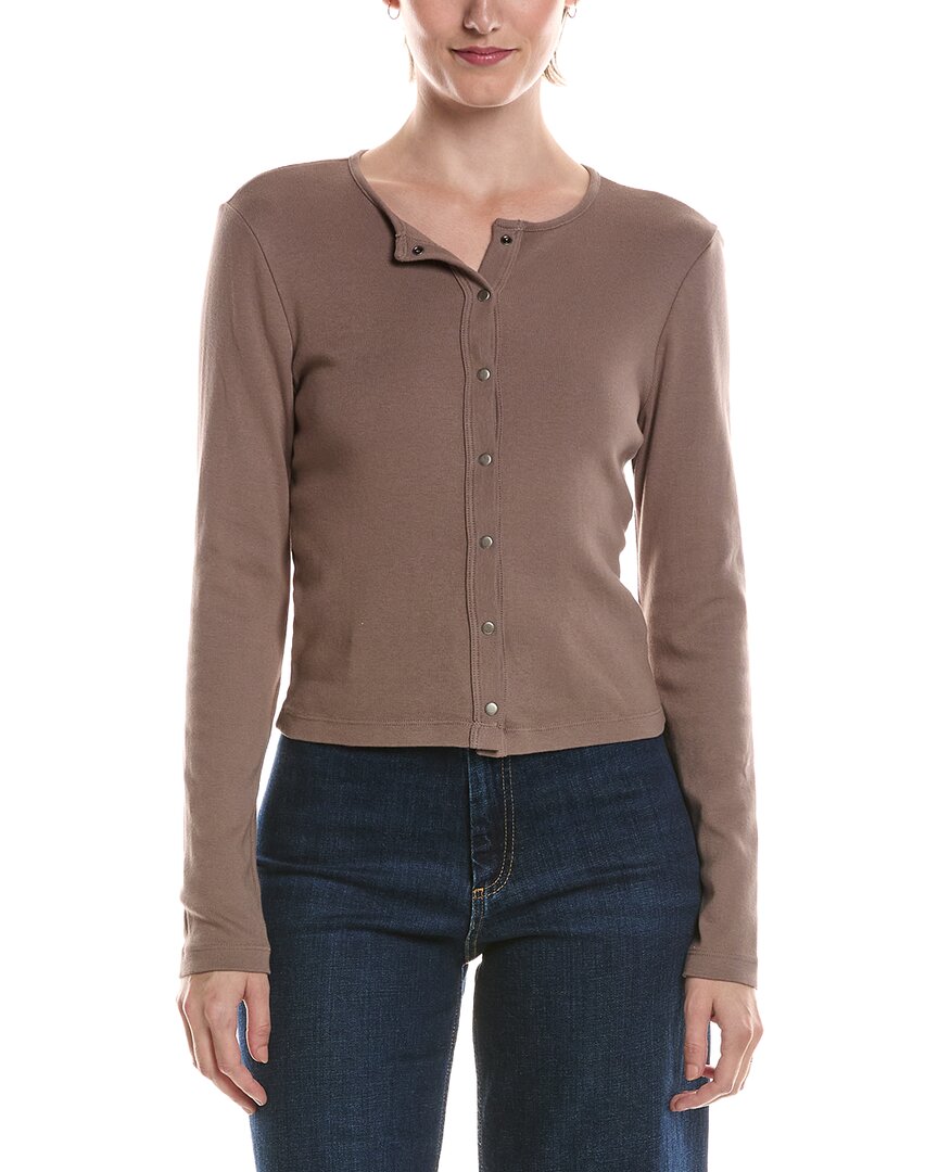 Michael Stars Michael Stars Trixie Crewneck Snap Cardigan