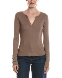 Michael Stars Michael Stars Salem Mixed Henley Top