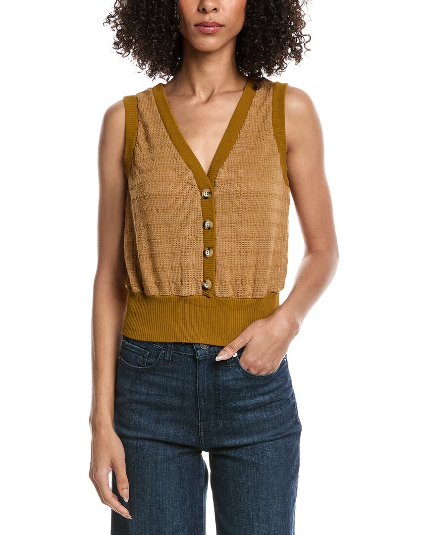 Project Social T Ingrid Button Front Textured Tank Top