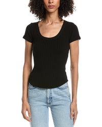 Project Social T Julie Scoop Neck Sweater Rib T-Shirt