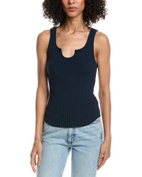 Project Social T Constanza Heathered Notch Neck Rib Tank Top