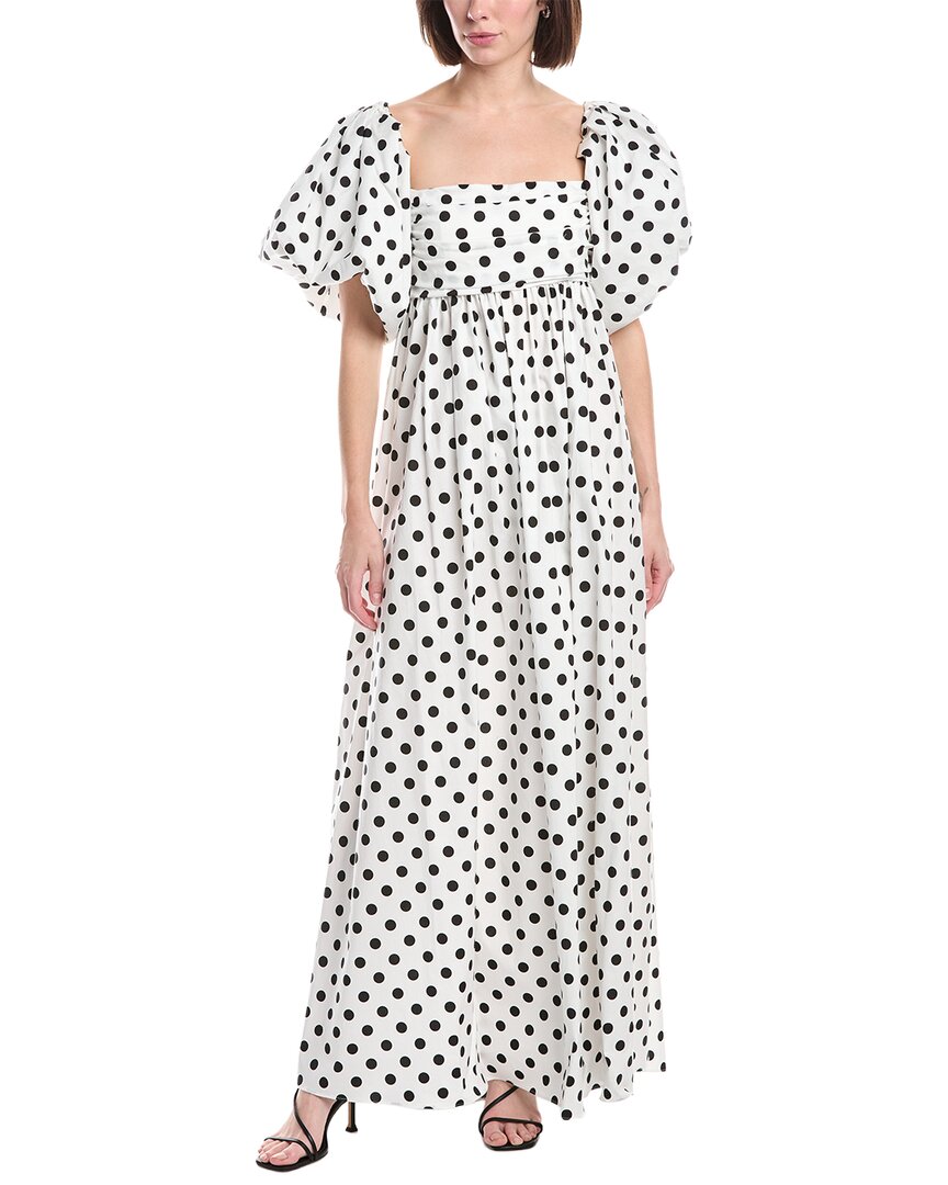 Caroline Constas Emilia Ruched Empire Maxi Dress