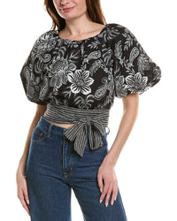 Tyler Böe Hannah Linen-Blend Top