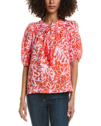 Tyler Böe Margarita Tie-Front Linen Blouse