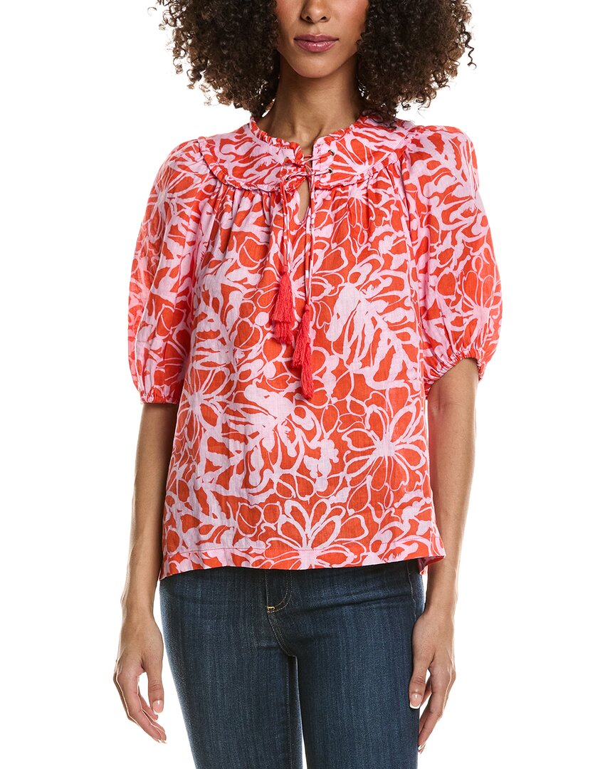 Tyler Böe Margarita Tie-Front Linen Blouse
