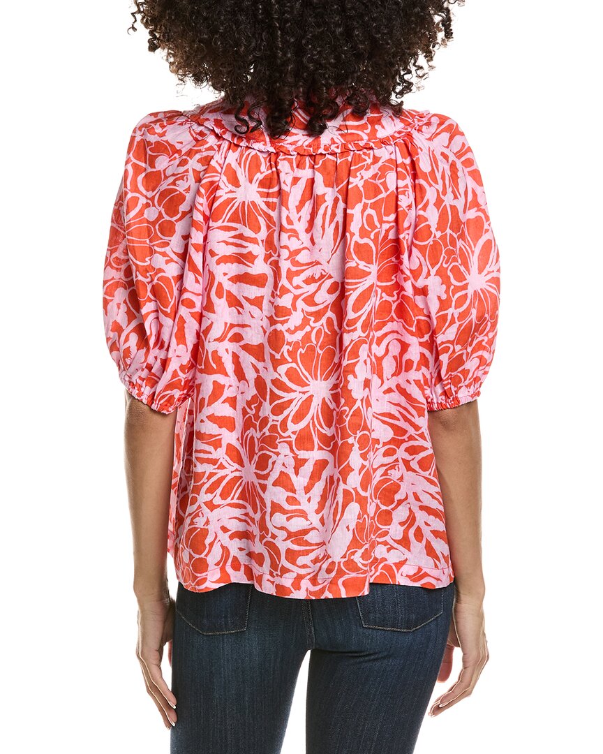 Tyler Böe Margarita Tie-Front Linen Blouse