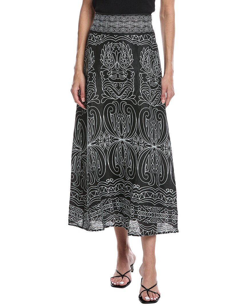 Tyler Böe Valentina Ember Linen Midi Skirt