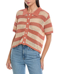 Anna Kay Vito Crochet Polo Sweater