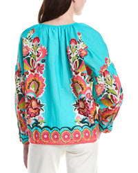 Crosby By Mollie Burch Bryleigh Linen-Blend Blouse