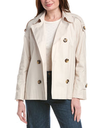 Sam Edelman Cropped Double-Breasted Swing Jacket