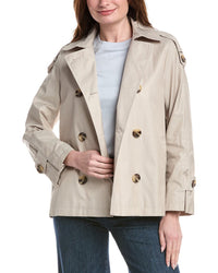 Sam Edelman Cropped Double-Breasted Swing Jacket