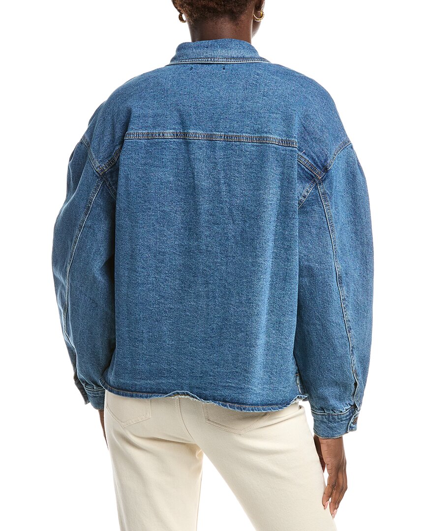 French Connection Penelope Denim Puff Sleeve Shirt Jacket
