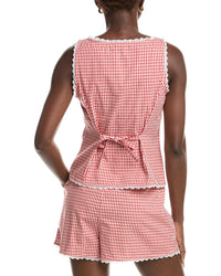 French Connection Lace Trim Poplin Vest