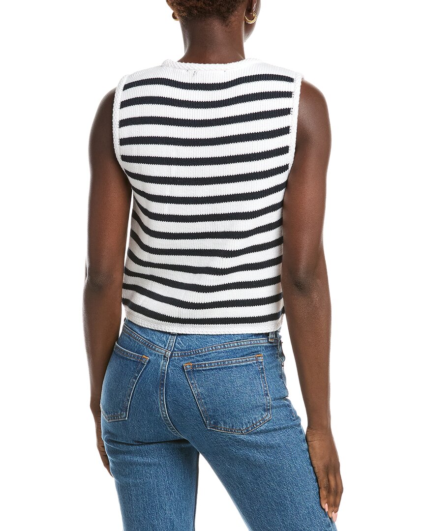French Connection Stripe V Neck Cardigan