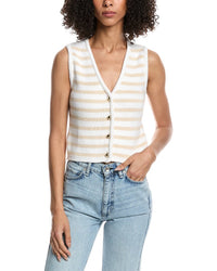 French Connection Stripe V Neck Cardigan
