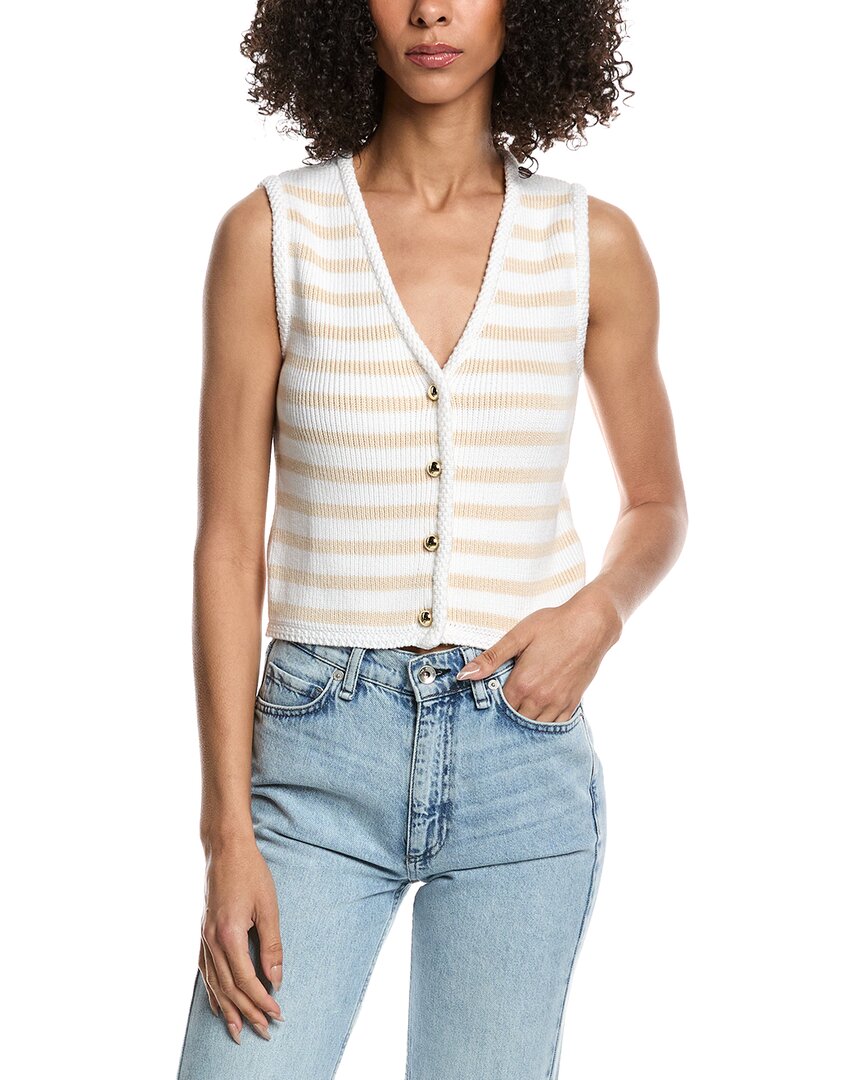 French Connection Stripe V Neck Cardigan
