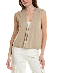 Eileen Fisher V-Neck Linen-Blend Vest