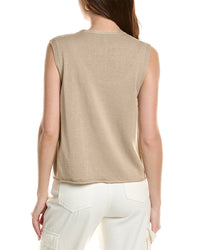 Eileen Fisher V-Neck Linen-Blend Vest